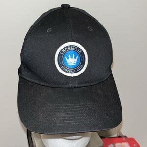 New w/o tags Black CHARLOTTE FC soccer futbol team MLS Baseball Golf Cap Hat